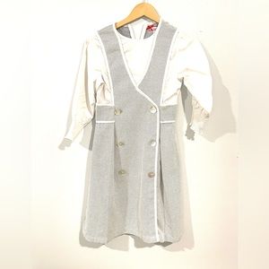 Melange Girl white and gray dress Size 18 girls